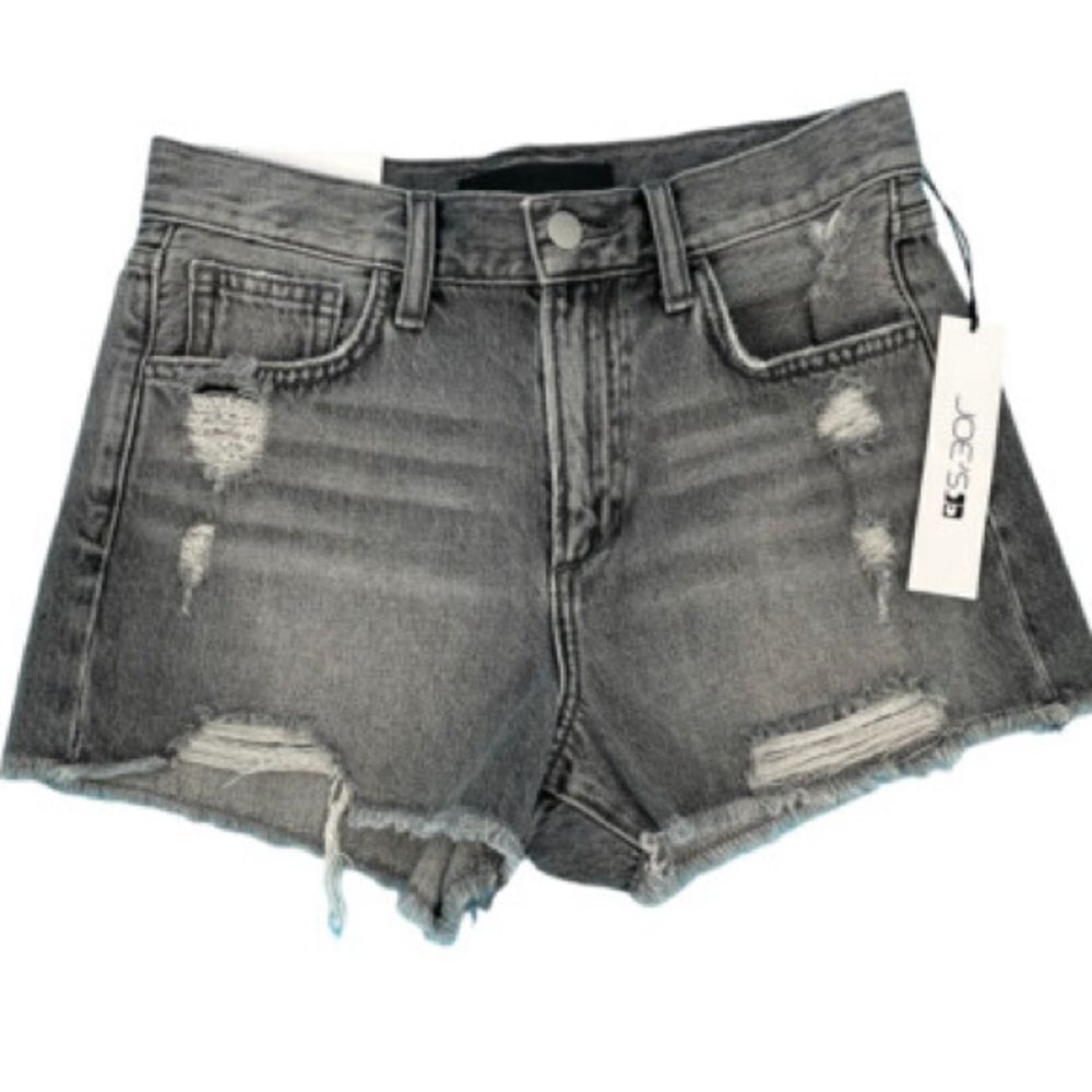 Joe's Jean Shorts Gray Denim Size 26 Distressed Length Emmy